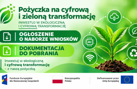 Ogłoszenie naboru wniosków!! Pożyczka na cyfrową i zieloną transformację!!